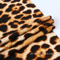 Tecido de spandex rayon tricotado estampado com leopardo